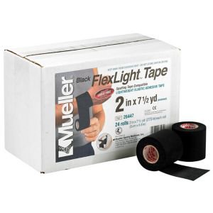 Mueller Sports Medicine Athletic Tape Mueller® FlexLight™ Black 2 Inch X 7-1/2 Yard Elastic Adhesive NonSterile - Case of 24 - 26447-CS