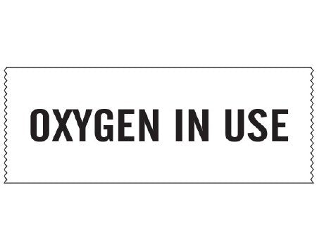 Shamrock Scientific Pre-Printed Label Shamrock Warning Label White Oxygen In Use 1 X 500 Inch - Each - SN-75-EA