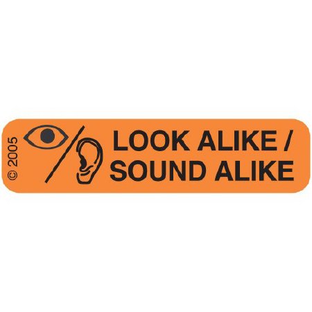 Precision Dynamics Pre-Printed Label Advisory Label Orange Paper Contaminated Black Caution 1-9/16 Inch - Box of 1000 - 1-810-BX
