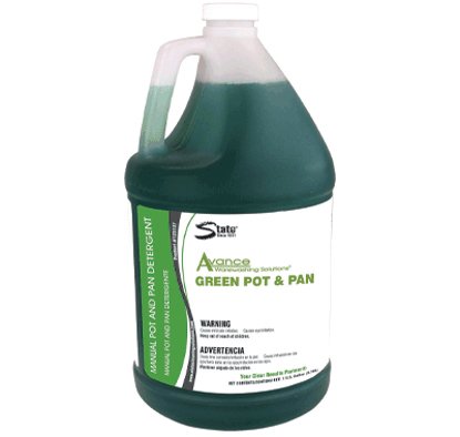 State Cleaning Solutions Dish Detergent Avance™ Green Pot & Pan 1 gal. Jug Liquid Concentrate Chlorine Scent - Case of 4 - 125138-CS