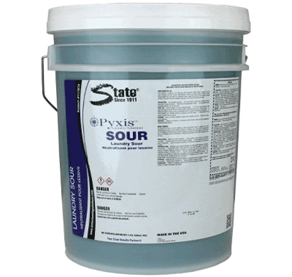 State Cleaning Solutions Laundry Sour Pyxis™ 5 gal. Pail Liquid Concentrate Acrid Scent - Each - 117673-EA