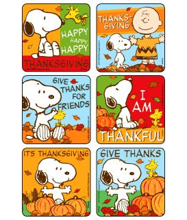 Medibadge 75 per Unit Peanuts - Thanksgiving Sticker - Pack of 90 - F2048P-PK