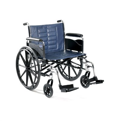 Invacare Wheelchair Tracer® IV Dual Axle Desk Length Arm Midnight Blue Upholstery 22 Inch Seat Width Adult 350 lbs. Weight Capacity - Each - T4-EA