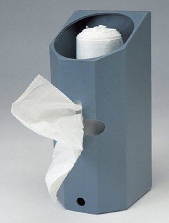 RJ Schinner Co Bag Dispenser Heritage Gray HDPE Manual 1 Roll Surface Mount - Case of 4 - GH1000-CS