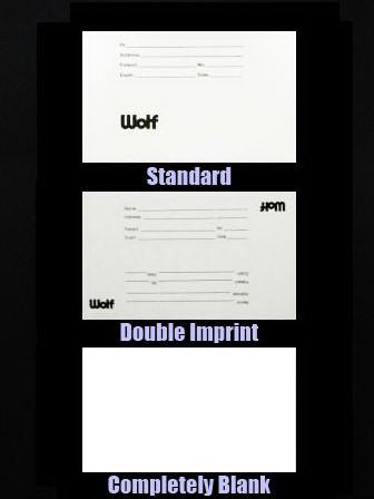 Wolf X-Ray ID Card Personalized Double Imprint 3 X 5 Inch - Box of 1000 - 15151-BX