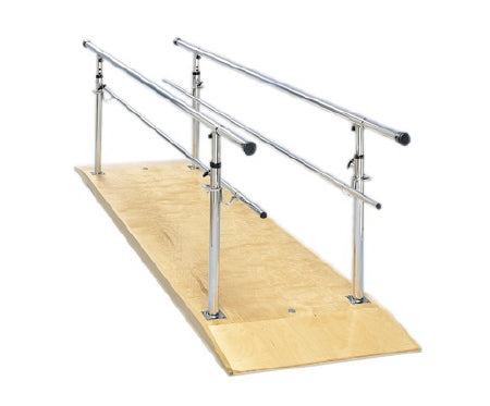 Fabrication Enterprises Parallel Bars 26 to 44 Inch X 10-1/2 Foot or 12 Foot X 30 Inch Rails, Wood Platform, Height Adjustable 26 to 44 X 30 X 120 Inch - Each - 15-4030-EA