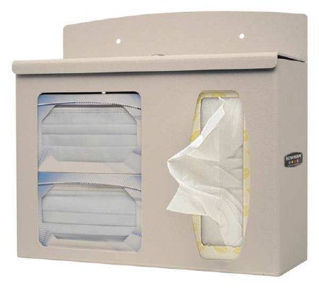 Bowman Manufacturing Hygiene Dispensing Station BOWMAN® Wall Mount Quartz Beige 5.3 X 12.65 X 13.8 Inch ABS Plastic - Each - RS002-0212-EA