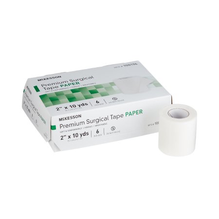 McKesson Medical Tape McKesson White 2 Inch X 10 Yard Paper NonSterile - Box of 6 - 100194-BX
