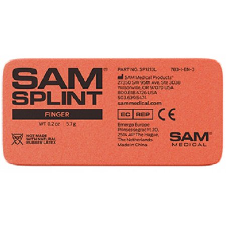 Patterson Medical Supply Finger Splint Blue / Orange - Box of 12 - 562876-BX