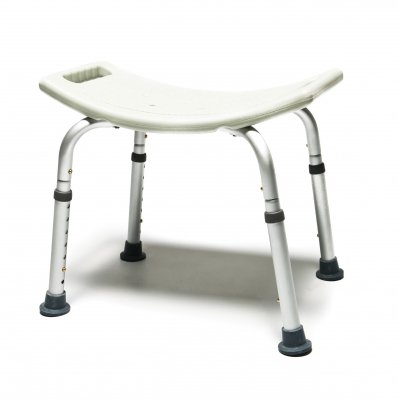 Graham-Field Shower Chair Lumex® Platinum Collection Padded Removable Arms Aluminum Frame Without Backrest 350 lbs. Weight Capacity - Each - 7931KD-1-EA