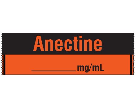 Shamrock Scientific Drug Label Shamrock Anesthesia Label Anectine ___ mg/mL Red 1/2 X 1 Inch - Each - SA-227-EA