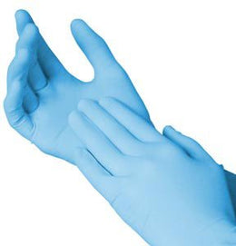 Fisher Scientific Exam Glove Fisherbrand™ Small NonSterile Nitrile Standard Cuff Length Fully Textured Blue Not Rated - Box of 100 - 191301597B-BX