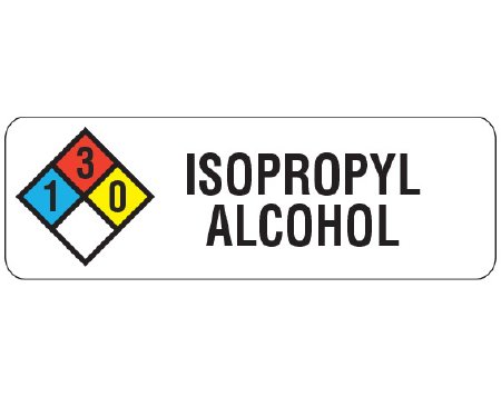 Shamrock Scientific Pre-Printed Label Shamrock Anesthesia Label Multicolored Diagram / Isopropyl Alcohol Black Medication Name 1 X 3 Inch - Each - UPCR-45-EA