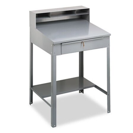 Tennsco Open Steel Shop Desk, 34.5" x 29" x 53.75", Medium Gray - Each - TNN-SR57MG-EA