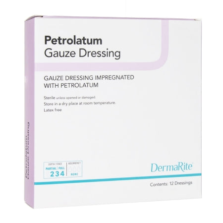 DermaRite Industries Petrolatum Impregnated Dressing DermaRite® Rectangle 6 X 36 Inch Sterile - Each - 23636-EA