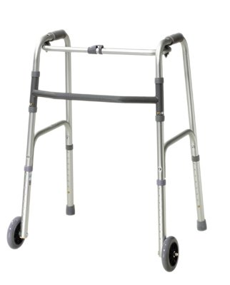 Fabrication Enterprises Folding Walker Adjustable Height Aluminum Frame 350 lbs. Weight Capacity 32 to 39 Inch Height - Case of 4 - 43-2120-4-CS