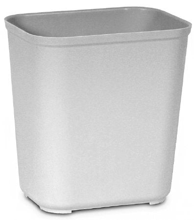 RJ Schinner Co Fire-Resistant Trash Can Rubbermaid® 28 Quart Rectangular Gray Thermoset Polyester Open Top - Case of 6 - FG254300GRAY-CS