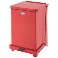 RJ Schinner Co Trash Can Rubbermaid® Brute® 7 gal. Rectangular Red Steel Step On - Each - FGST7EPLRD-EA