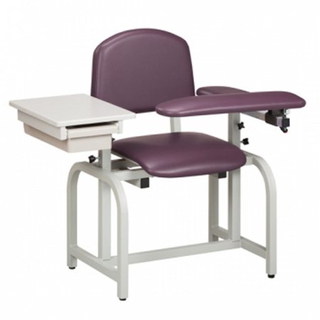 Clinton Industries Blood Drawing Chair with Drawer Lab X Series Single Adjustable Flip Up Armrest Desert Tan - Each - 66020-3DT-EA