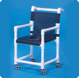 IPU Shower Chair ipu® Fixed Arms PVC Frame Mesh Backrest 300 lbs. Weight Capacity - Each - SC718PN-EA