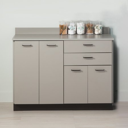 Clinton Industries Base Cabinet Quick Care Floor Standing Laminate 2 Drawers 2 Shelves - Each - 8048-GRYGRY-EA