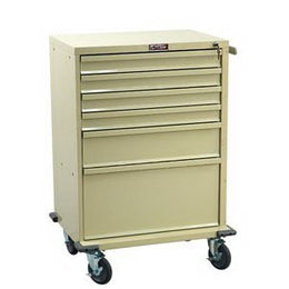 Harloff Treatment Cart V-Series Steel Body and Drawers 22 X 29.5 X 40 Inch (4)-3 Inch, (1)-6 Inch, (1)-12 Inch Drawer Configuration, 16.75 X 23 Inch Internal Drawer - Each - V30-6K-EA