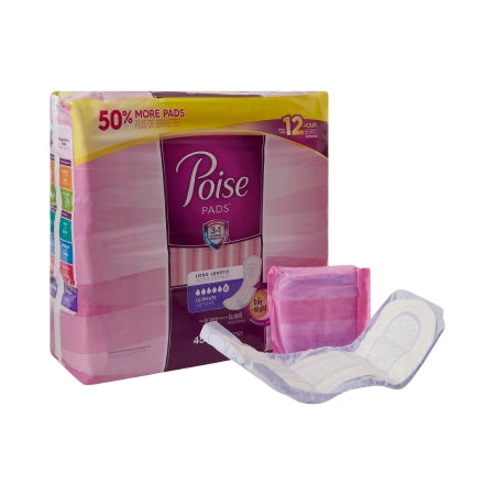 Kimberly Clark Bladder Control Pad Poise® 15.9 Inch Length Heavy Absorbency Sodium Polyacrylate Core One Size Fits Most - Pack of 45 - 34104-PK