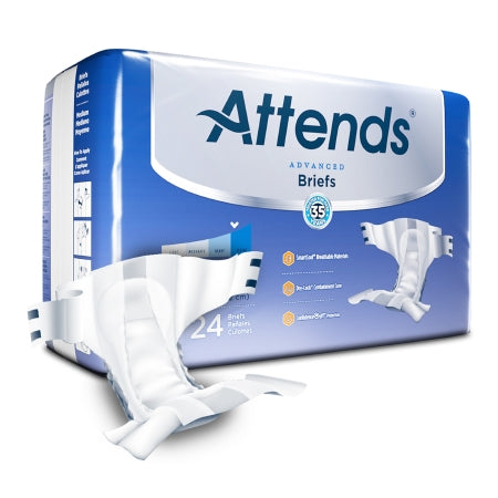 Attends Healthcare Products Unisex Adult Incontinence Brief Attends® Advanced Medium Disposable Heavy Absorbency - Bag of 24 - DDC20-BG