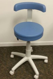 BR Surgical Exam Stool Backrest 5 Casters Gray - Each - BR900-7561-EA