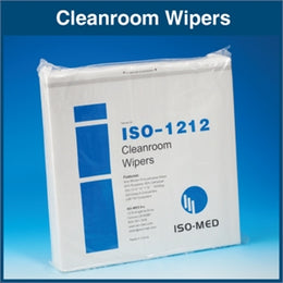 Iso-Med Cleanroom Wipe Iso-Med ISO Class 5 White NonSterile Cellulose / Polyester 12 X 12 Inch Disposable - Case of 1500 - ISO-1212-CS