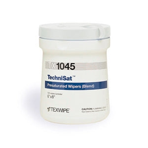 Iso-Med TechniSat® TechniCloth® Surface Disinfectant Cleaner Premoistened Cleanroom Manual Pull Wipe 100 Count Canister Alcohol Scent NonSterile - Case of 1200 - TX1045-CS