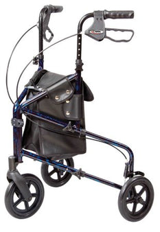 Apex-Carex Healthcare 3 Wheel Rollator Carex® Marbled Blue Adjustable Height / Lightweight / Folding Aluminum Frame - Each - FGA33300 0000-EA