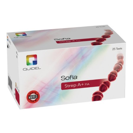 Quidel Respiratory Test Kit Sofia® Strep A+ FIA Fluorescence Immunoassay (FIA) Strep A Test Throat Swab Sample 25 Tests CLIA Waived - KT/1 - 20274-KT