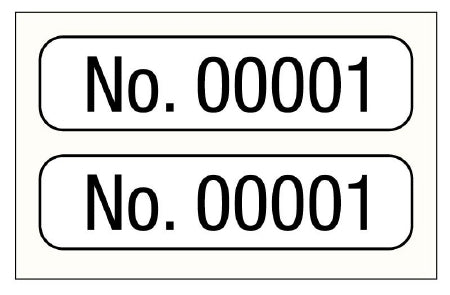 United Ad Label Pre-Printed Label UAL™ Advisory Label White Paper NO. 00001 / NO. 00001 Black Numeric 1 X 1/4 Inch - Each - ULCN101-EA