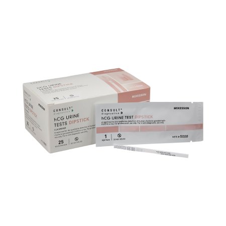 McKesson Reproductive Health Test Kit McKesson Consult™ Fertility Test hCG Pregnancy Test Urine Sample 25 Tests CLIA Waived - KT/1 - 5000-KT