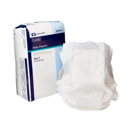 Cardinal Unisex Baby Diaper Curity™ Size 7 Disposable Heavy Absorbency - Bag of 16 - 80068A-BG