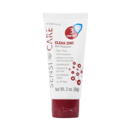 Medline Skin Protectant Sensi-Care® Clear Zinc 2 oz. Tube Unscented Cream CHG Compatible - Each - 413586-EA