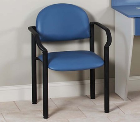 Clinton Industries Side Chair Premium Series Black Fixed Armrests Vinyl - Each - C-50-BLK-EA