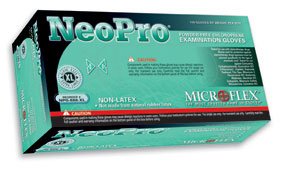 Fisher Scientific Exam Glove NeoPro® EC Small NonSterile Polychloroprene Extended Cuff Length Textured Fingertips Green Chemo Tested - Pack of 50 - 19050340A-PK