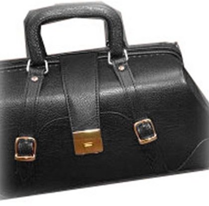 Hopkins Medical Products Physicians Bag Black Leather 6 X 11 X 16 Inch - Each - 533535-EA