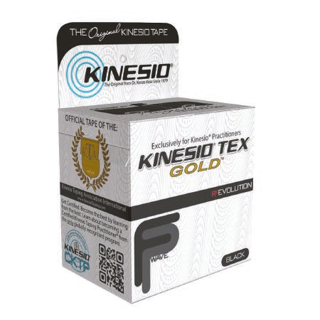 Fabrication Enterprises Kinesiology Tape Kinesio® Tex Gold™ FP Black 2 Inch X 5-1/2 Yard Cotton NonSterile - Pack of 6 - 24-4873-6-PK