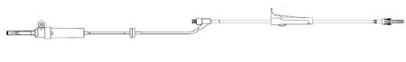 Intuvie LLC IV Pump Set Z-800 Pump 1 Port 20 Drops / mL Drip Rate Without Filter 105 Inch Tubing - Case of 50 - A2-80071-P-CS