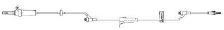 Intuvie LLC IV Pump Set Z-800 Pump 2 Ports 20 Drops / mL Drip Rate Without Filter 105 Inch Tubing Solution - Case of 50 - A2-80072-CS