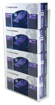 Unimed - Midwest Glove Box Holder Horizontal Mounted 4-Box Capacity Clear 3-1/2 X 11 X 19-1/4 Inch Acrylic - Each - CCG4061284-EA