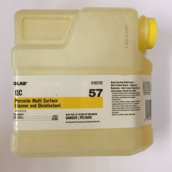 EcoLab QC 57 Surface Disinfectant Cleaner Peroxide Based QC™ Dispensing System Liquid Concentrate 1.3 Liter Cartridge Sweet Scent NonSterile - Case of 2 - 6100792-CS