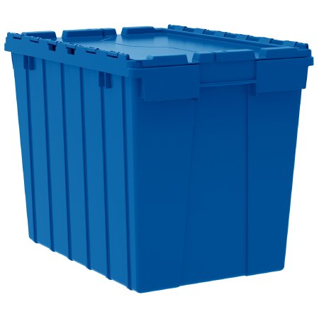 Akro-Mils Attached Lid Container Blue Plastic 15 X 17 X 21-1/2 Inch - Case of 3 - 39170BLUE-CS