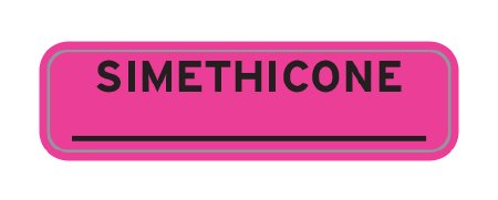 United Ad Label Drug Label UAL™ Anesthesia Label Simethicone Pink 5/16 X 1-1/4 Inch - Each - UL347608V-EA