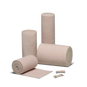 Hartmann Elastic Bandage Contex® LF 6 Inch X 10 Yard Double Length Clip Detached Closure Tan NonSterile Standard Compression - Box of 6 - 54610000-BX