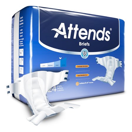 Attends Healthcare Products Unisex Adult Incontinence Brief Attends® Large Disposable Heavy Absorbency - Case of 72 - DDA30-CS