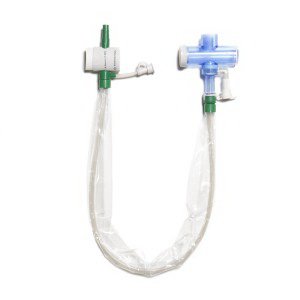 Avanos Medical Sales LLC Closed Suction Catheter Halyard™ T-Piece Style 14 Fr. Hinged Valve Vent - Case of 20 - 8309-CS